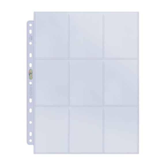 Platinum Series 9-Pocket 11-Hole Punch Pages (10ct) for Standard Size Cards
