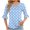 Sky Blue, variant on Women's Polka Dot Bubble Sleeve Tops Under $10 Casual Printed Short Sleeve Round Neck Blouse Fashionable And Comfortable Top