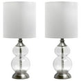 thumbnail image 1 of 20,75" Nickel Brossé Clair Ride Lampe de Table W / Abat-Jour, 1 of 5