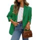 thumbnail image 1 of Blazer PRETTYGARDEN 2025 para mujer, casual, de negocios, color verde, 1 of 6