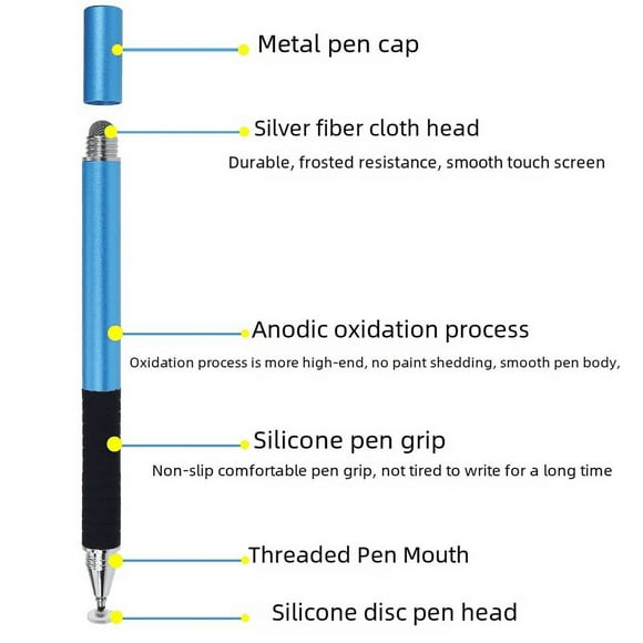Lápiz óptico universal para tableta, lápiz táctil, disco de tela, cabezal para iPad, lápiz capacitivo dual
