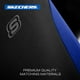 thumbnail image 3 of Juego completo de fundas para asientos de coche Skechers, poliéster transpirable, color azul, 3 of 7