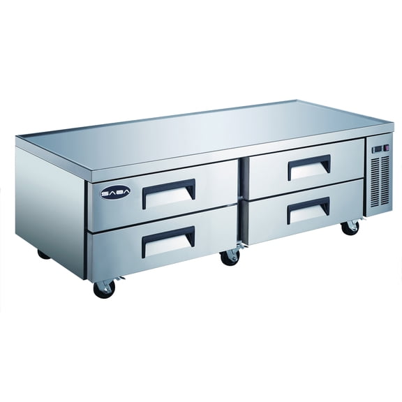 Heavy Duty Commercial 72" Chef Base 4 Drawer Refrigerator