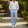thumbnail image 2 of HBDesign Men's Seersucker Dress Pants Lightweight Breathable Striped Slim Fit Trousers for Business Casual Summer Wedding Multiple Colors, 2 of 6