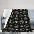 thumbnail image 2 of XMXY Fleece Throw Blanket for Couch, Animals Dog Pawprint Tracks Lightweight Plush Fuzzy Cozy Soft Bed Blankets and Throws for Sofa, 60"x50" inches, 2 of 8