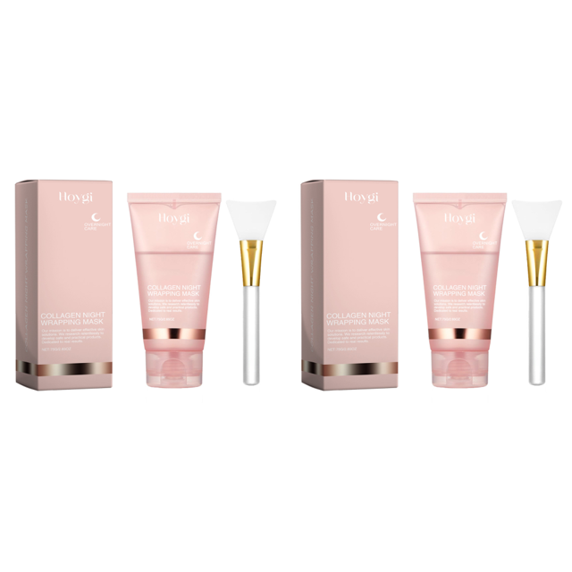 Mascarilla de colágeno Mascarilla brillante de colágeno con cepillo Peel Off Mask Hidratante para mujeres
