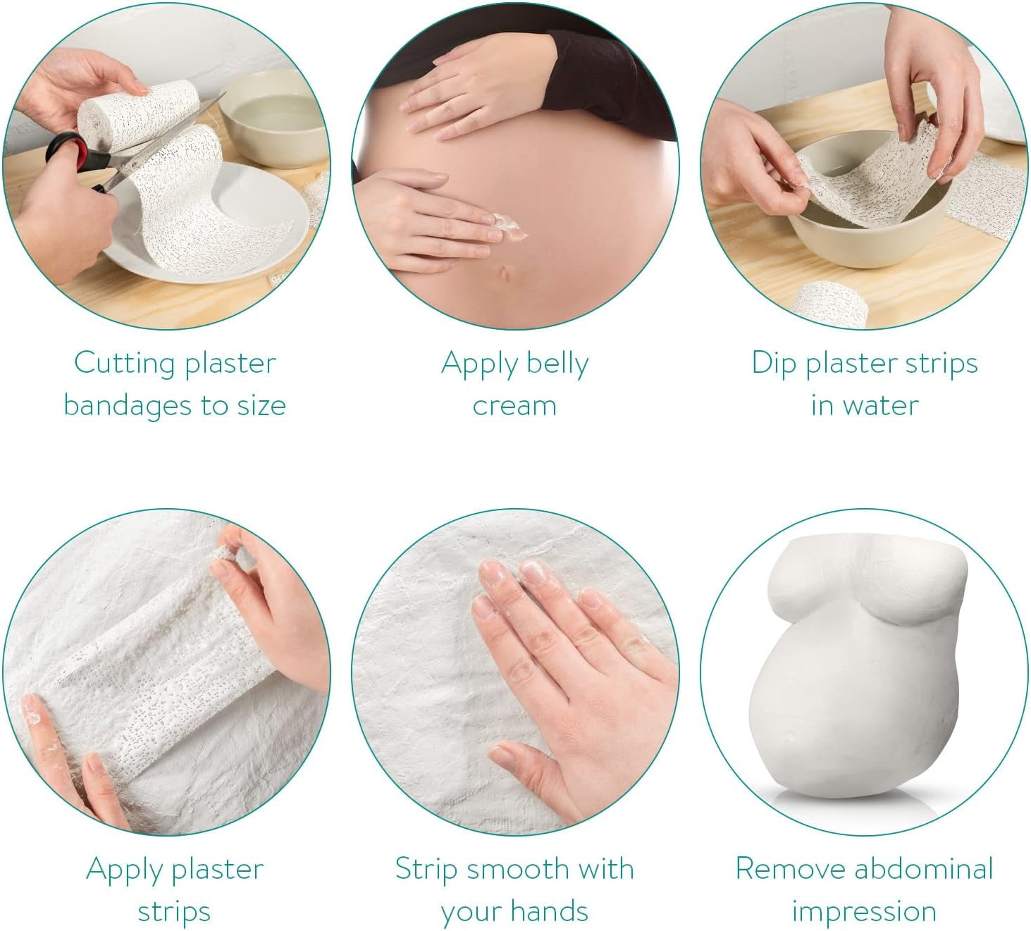 Navaris Plaster Cloth Rolls (M, Pack of 10) - Gauze Bandages for Body  Casts, Cra