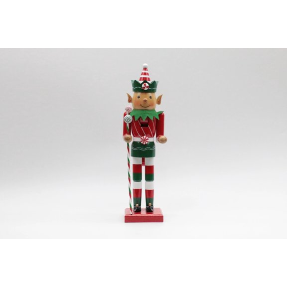Wooden Nutcracker Holiday Elf Wizardi F07M6-7