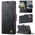 thumbnail image 1 of YEYKX Phone Case for iPhone 14 6.1-inch Magnetic Wallet Phone Case Protective Leather Case with Card Holder Function Shockproof Flip Case,Black,For iPhone 14, 1 of 10