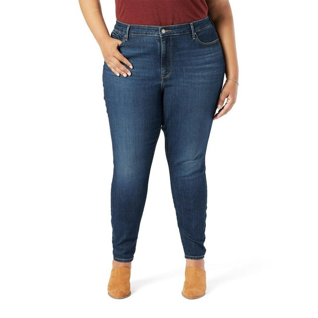 Levi Strauss Signature.MC Jean filiforme taille haute Plus pour femme