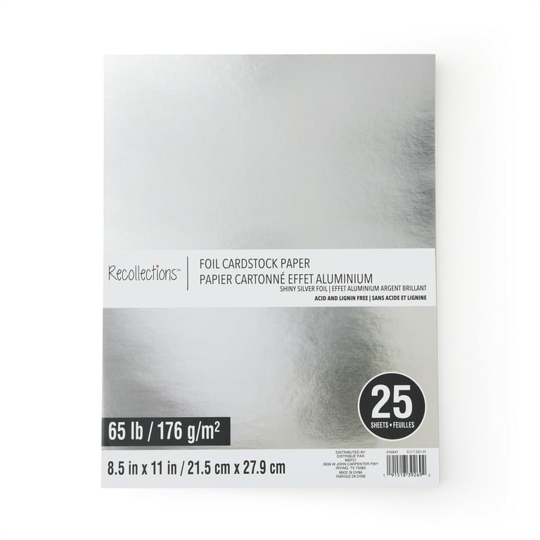300 Sheets Shiny Silver Foil 8.5