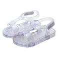 thumbnail image 4 of IUJSOY Toddler Girls Boys Jelly Shoes Beach Water Shoes for Kids Open Toe Slingback Flats Shoes, 4 of 9