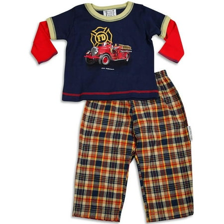 

Mis Tee V-Us - Baby Boys Long Sleeve Pant Set 29322-6Months (navy red)
