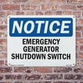 thumbnail image 5 of Generator Emergency Shutdown Switch OSHA Notice Rigid Plastic Sign 10 Inch x 7 Inch - 10 Pack, 5 of 8