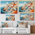 thumbnail image 4 of Designart "Colorful Landscape of Santorini, Greece IV" Cityscapes Framed Wall Art - Industrial Multicolor Santorini Entryway Framed Wall Art Print, 4 of 6