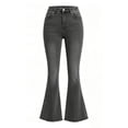 thumbnail image 7 of ClodeEU Women High Waist Flare Jeans,Slim Fit Stretchy Bell Bottom Denim Pants with Pockets ,Women's Plus L, 7 of 7