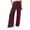 Wine, variant on VERUGU Wide Leg Pants Women Casual Loose Elastic High Waist Palazzo Trousers with Pockets Summer Solid Lounge Drawstring Straight Full-Length Pants Beach Travel Vacation Outfits White L