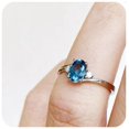 thumbnail image 2 of London Blue Topaz Engagement Ring Wedding Engagement Band Ring Gifts For Her 925 Sterling Silver Gemstone Jewelry For Women Gift, 2 of 5