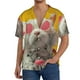 thumbnail image 1 of Fotbe Floral Sunglasses Cat Art Camisa Estampada de Manga Corta para Hombre, Casual de Verano, Estilo Playero, Sin Arrugas-Small, 1 of 5
