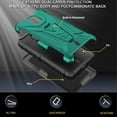thumbnail image 6 of For Apple iPhone 14 (6.1") Swivel Belt Clip Holster with Built-in Kickstand, Heavy Duty Hybrid 3in1 Shockproof Defender Phone Case Cover by Xpression - Green, 6 of 8