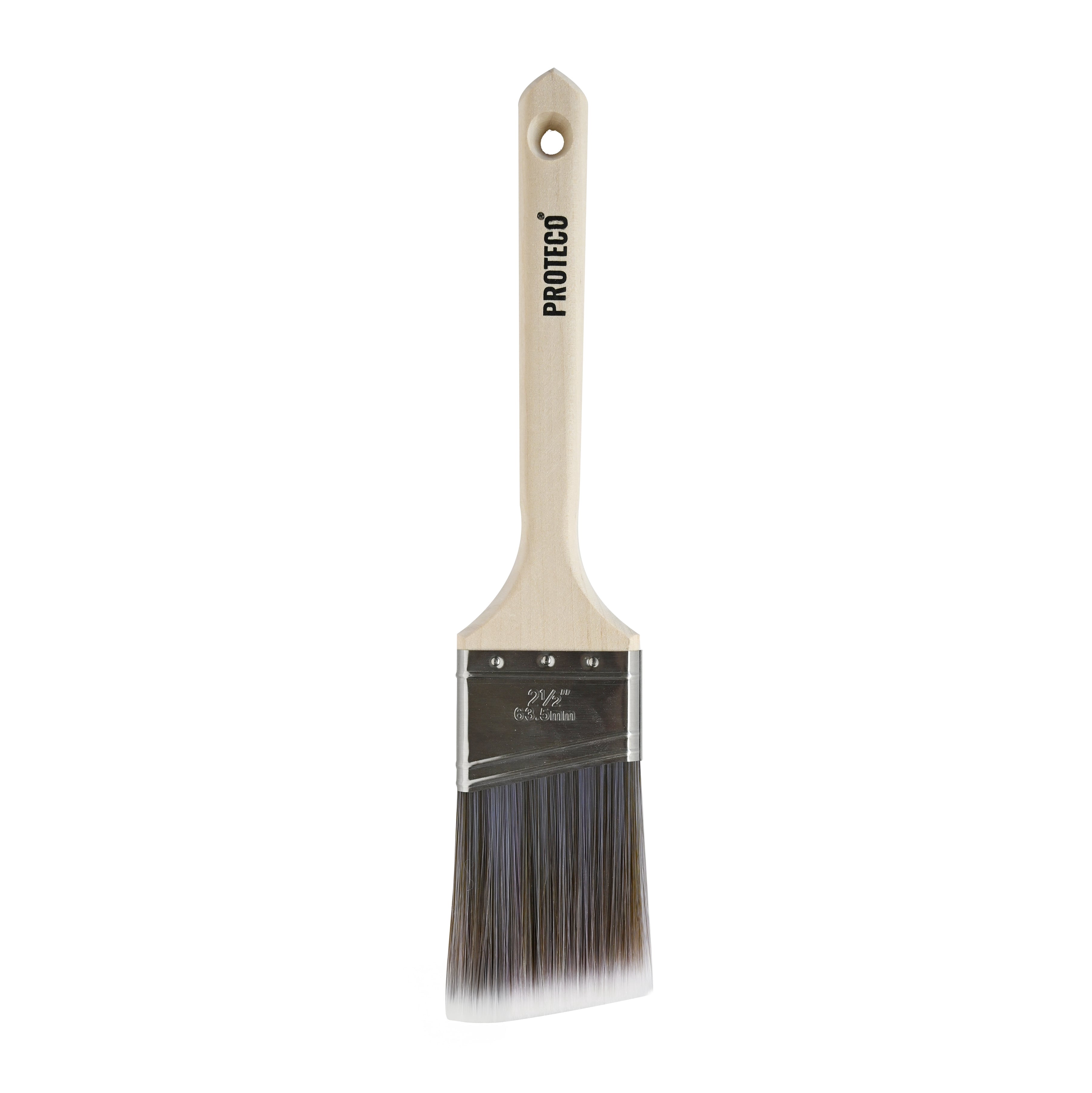 Proteco 2-1/2 in. Angled Premium Polyester Long-Handled Tapered Filament Angle Sash Brush