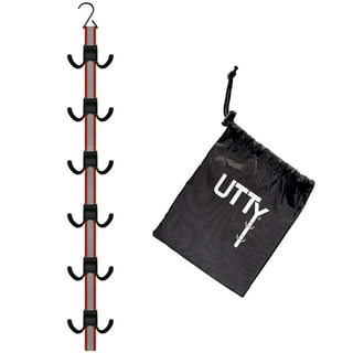 JYSILIYH Hockey Hanger Portable Hanging Dryig Rack Hockey Gifts for Home and Outdoor Using in Ice Hockey Skating Football Camping Fishing 5 Hooks, Bla
