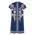 thumbnail image 3 of Robe à Manches Courtes pour Femmes Robe Décontractée à Manches Courtes Printemps/été pour Femmes Robe Imprimée Ample à Col Rond Robe Courte pour Femmes Aguichant, 3 of 5