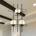 thumbnail image 6 of VONN Lyra 16" ETL Certified Integrated LED Aluminum / Glass Chandelier in Black, 6 of 8