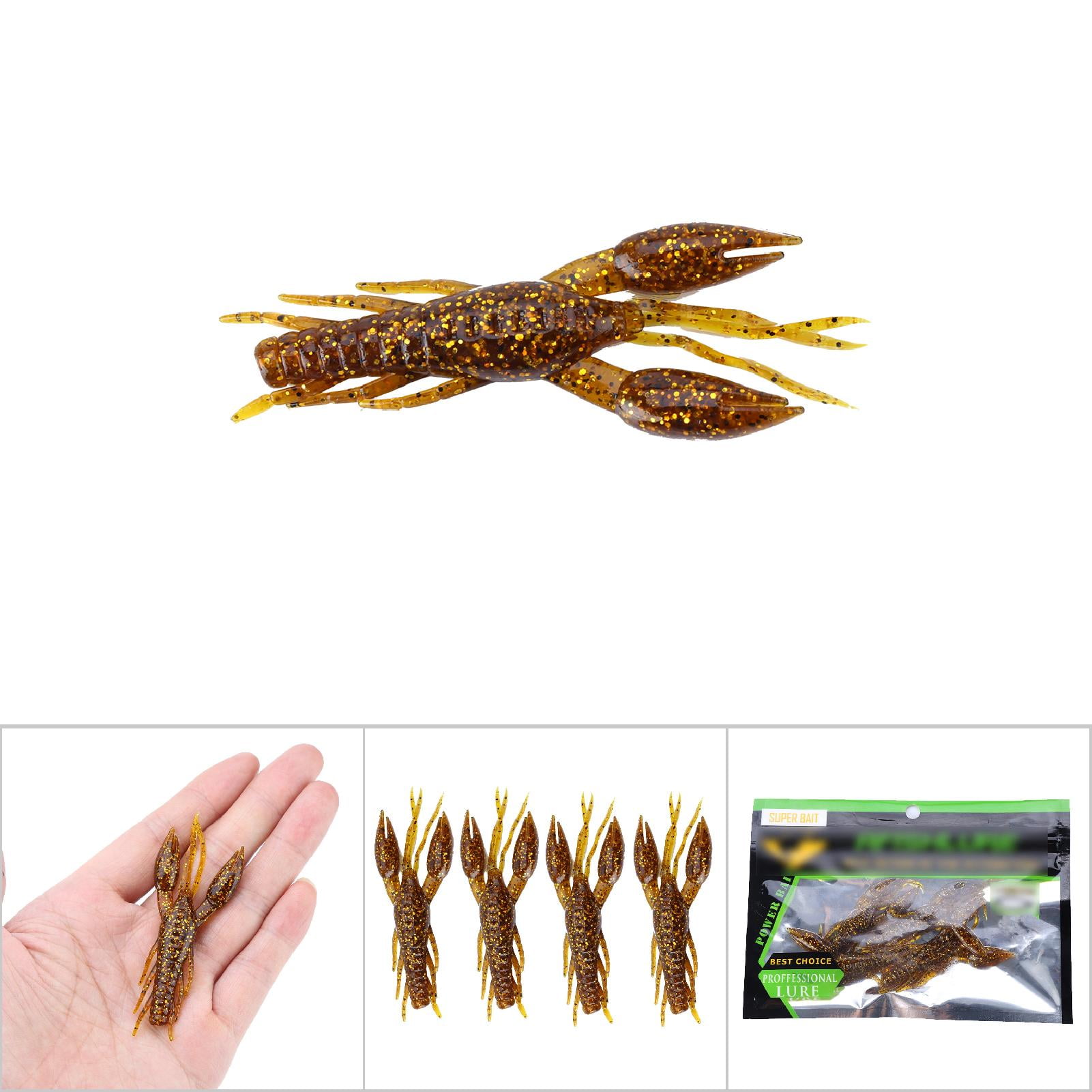 4pcs Silicone Fishing Crawfish Lures Soft Bait for Carp Bass