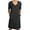 Black, variant on Women's Cotton Linen Shirt Dress Summer Short Sleeve V Neck Midi Dress Casual Shift Dress with Pockets