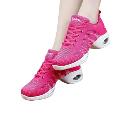 

Fangasis Ladies Comfort Modern Shoes Solid Breathable Prom Low Top Jazz Shoe Pink 7.5