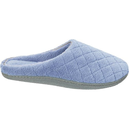 Dearfoams Womens Leslie Quilted Microfiber Terry Clog