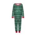 thumbnail image 1 of Diconna Pyjamas de Noël Assortis pour la Famille, Col Rond, Imprimé Arbre de Noël, Manches Longues, Pull-Over, Combinaison, 1 of 9