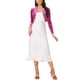 thumbnail image 2 of INSPIRE CHIC Chaqueta corta de terciopelo con cuello de solapa y mangas largas para mujer en rosa claro, 2 of 6