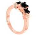 thumbnail image 2 of 0.75 Carat Three Stone Black Daimond Enagagement Ring Crafted Prong 14k Solid Rose Gold, 2 of 6