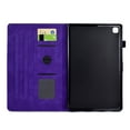 thumbnail image 4 of Embossed Folio Flip Smart Case Cover for iPad Pro 10.5" 2017/Air 3 2019, Premium PU Leather Kickstand Card Slots Magnetic Auto Sleep / Wake with Pen Slot Case for iPad Pro 10.5" 2017/2019, Purple, 4 of 5