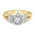 thumbnail image 3 of IGI Certified 2 Carat Pear Shape Lab Grown Diamond Engagement Ring | 14K Yellow Gold | Bethany Three Stone Side Oval Diamond Ring | FG-VS1-VS2 Quality Friendly Diamonds, 3 of 6