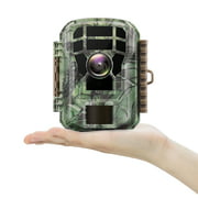 CAMPARK Mini Trail Camera 16MP 1080P HD Deer Game Camera Waterproof Wildlife Scouting Hunting Trail Cam with 120°Wide Angle Lens and Night Vision 2.0" LCD IR LEDs