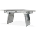 thumbnail image 2 of Nauticalmart Aviator Executive Fighter Jet Wing Desk - Polished Aluminum (68 Inches), 2 of 4