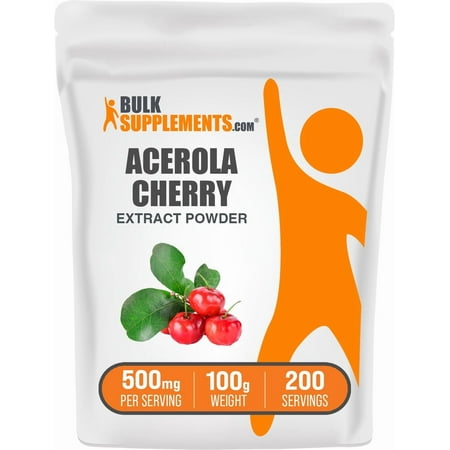 BulkSupplements Acerola Extract ( Vitamin C) Powder - 500mg per Serving - 100 Grams (3.5 oz) - 200 Servings