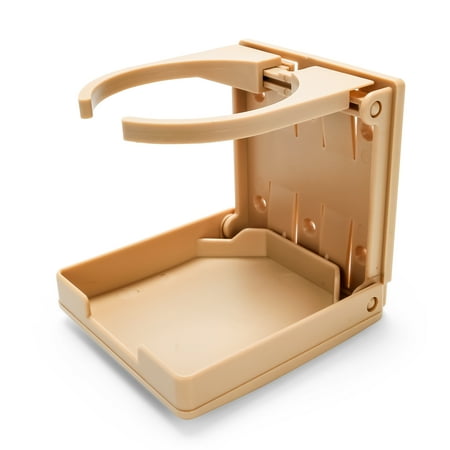 Most Reliable Furniture Brands Camco Adjustable Drink Holder- Can Hold Mugs, Large Drinks and Most Bottle or Can Sizes, Make Great Extra Cupholders for Vehicles- Khaki (44042) ()