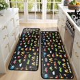 thumbnail image 4 of Kitchen Rugs Sets Of 2,Cartoon Traffic Vehicles Signs Black Pattern Anti Fatigue Kitchen Mat Rugs Non Slip Washable,Decorative Kitchen Floor Mats for Kitchen,Sink,Laundry,17"x47"+17"x47", 4 of 5