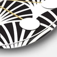 thumbnail image 3 of Designart 'Retro Art Deco Waves I Mid-Century Modern Wall Clock, 3 of 4