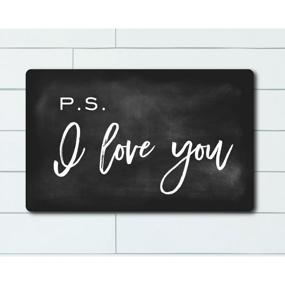 (Aluminum metal) P S I Love You Wedding Gift Housewarming Gift Uplifting Gift Love Home Decor Kitchen Sign Gift For Her Gift For Lovers Gift For Him Size: 16 x 12 Inch