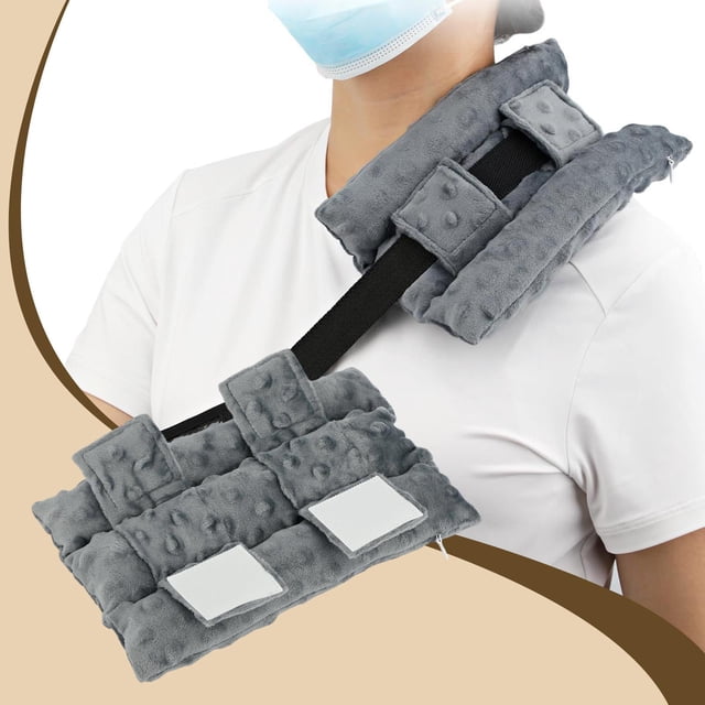 Cojín de correa de cabestrillo para brazo, suave, para muñeca rota, lesión de mano, yeso, cómodo para adultos, almohadilla de correa de soporte para Gris oscuro