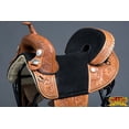 thumbnail image 4 of HILASON Western Horse Treeless Trail Barrel American Leather Saddle | for Horses, 4 of 7