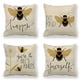 thumbnail image 3 of Ounissouiy Funda de almohada de abeja de dibujos animados de 45x45cm para oficina, funda de almohada para cama, funda protectora de cojín lavable Juegos de cama Tipo 2, 3 of 6