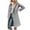 Gray, variant on Fesfesfes Women Trench Coat Winter Casual Solid Turndown Keep Warm Single-breasted Windbreaker Coat Anoraks On Sale