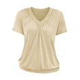 thumbnail image 6 of MEICHEN Womens Tops Short Sleeve V Neck T Shirts Summer Beach Vacation Clothes Casual Loose Ruched Blouse, 6 of 6