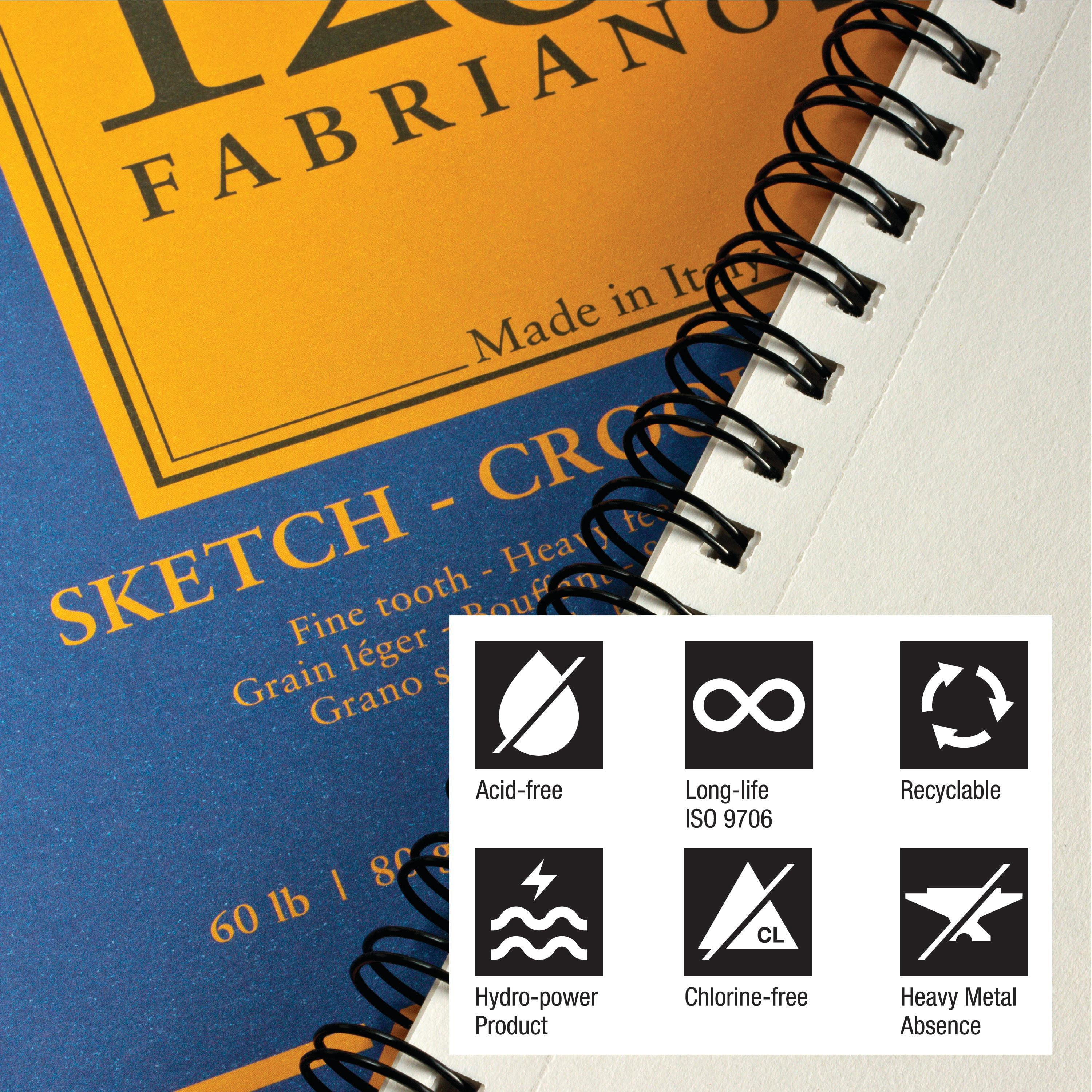  Fabriano 1264 Sketch Pad, 3.5 x 5, Light Cream : Arts